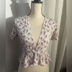 Floral low cut top